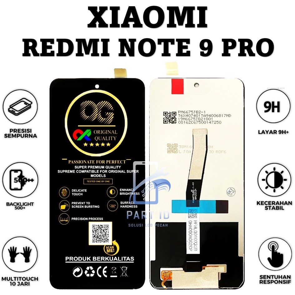 LCD TOUCHSCREEN XIAOMI REDMI NOTE 9 PRO COMPLETE ORIGINAL 100% FULLSET