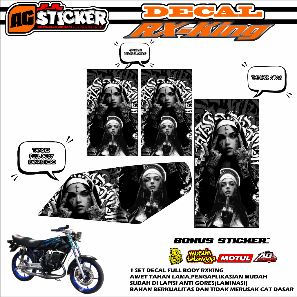 DECAL FULL BODY RX KING-STIKER DECAL RX KING  MOTIF BIARAWATI04