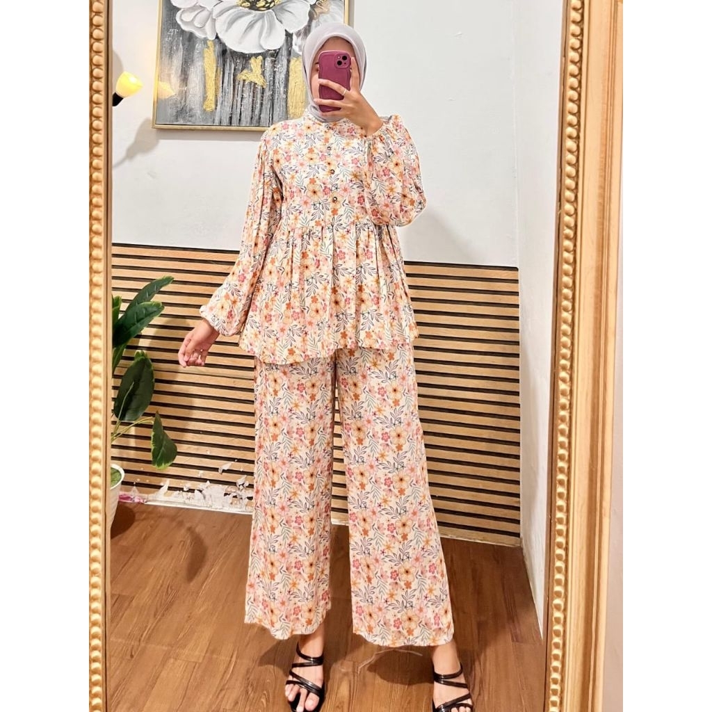 Rayon Busui Friendly Setelan Wanita Baju Oneset Atas Bawah Nyaman Adem