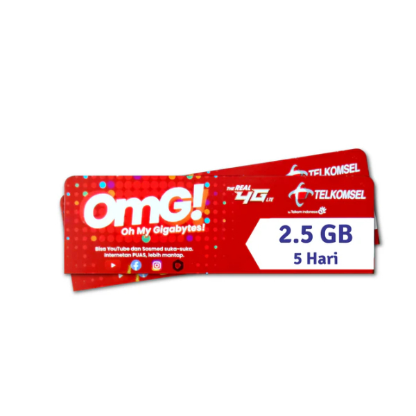 Voucher Telkomsel 2,5 GB 5 Hari