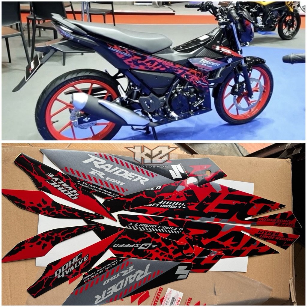 Striping Sticker Tape Set Satria Fu Fi Versi Raider Fi ORI SGP
