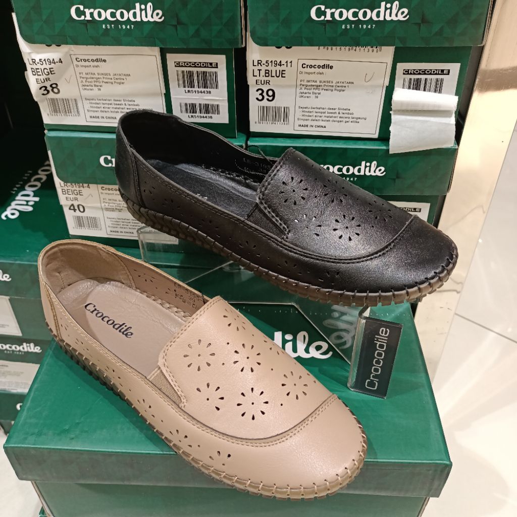 sepatu wanita loafer CROCODILE original matahari