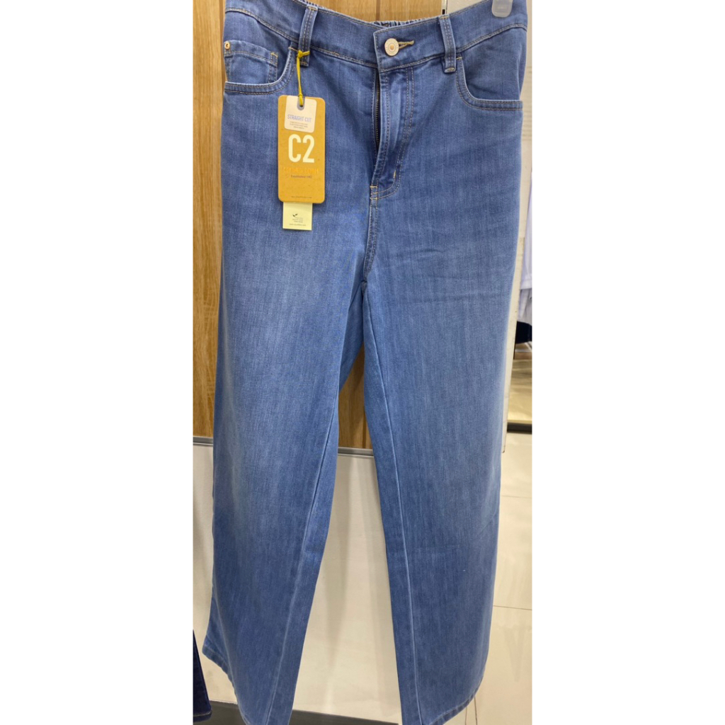 C2 celana jeans model straight cut, kulot jeans begi jeans