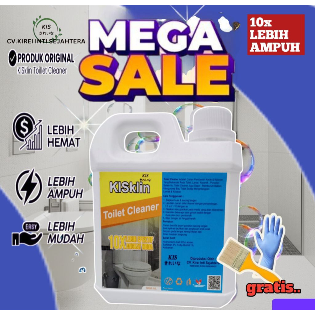 KISklin Promo Pembersih Toilet Pembersih Kloset Pembersih WC Pembersih Kerak Toilet Penghilang Noda 