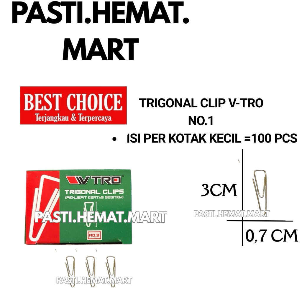 Paper Clip Trigonal No 1 VTRO / Klip Kertas Besar