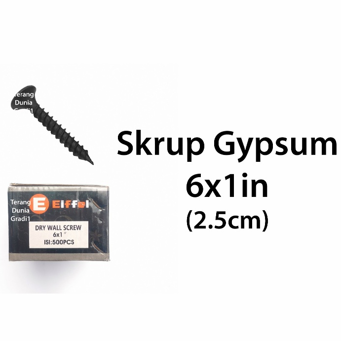 Skrup Gypsum 6x1in Skrup Gypsum 2.5cm Skrup Gypsum 2cm Sekrup Gipsum 2.5cm