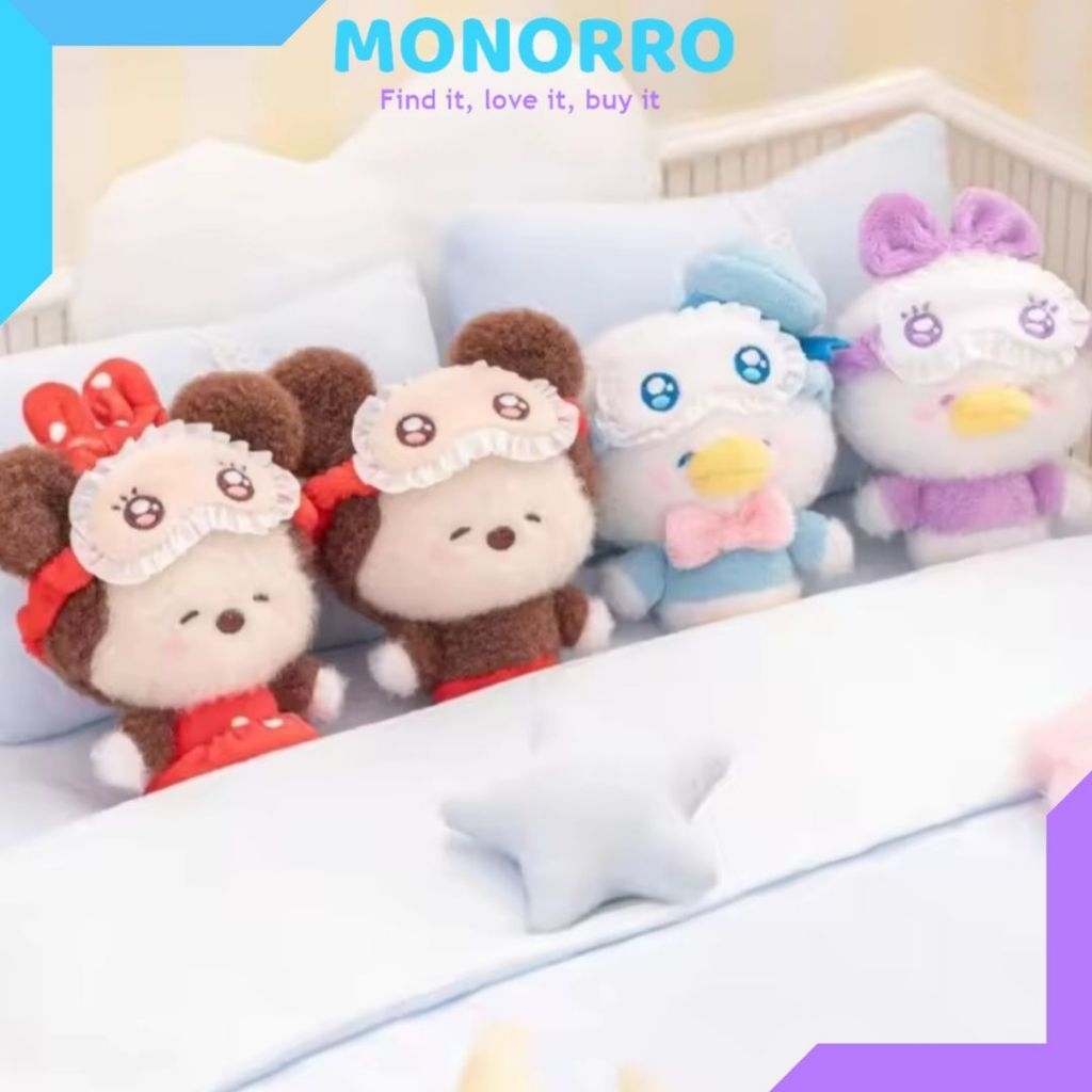 ORI BB Disney Squinting Sleepwear Gantungan Tas Mickey Minnie Stitch Zootopia