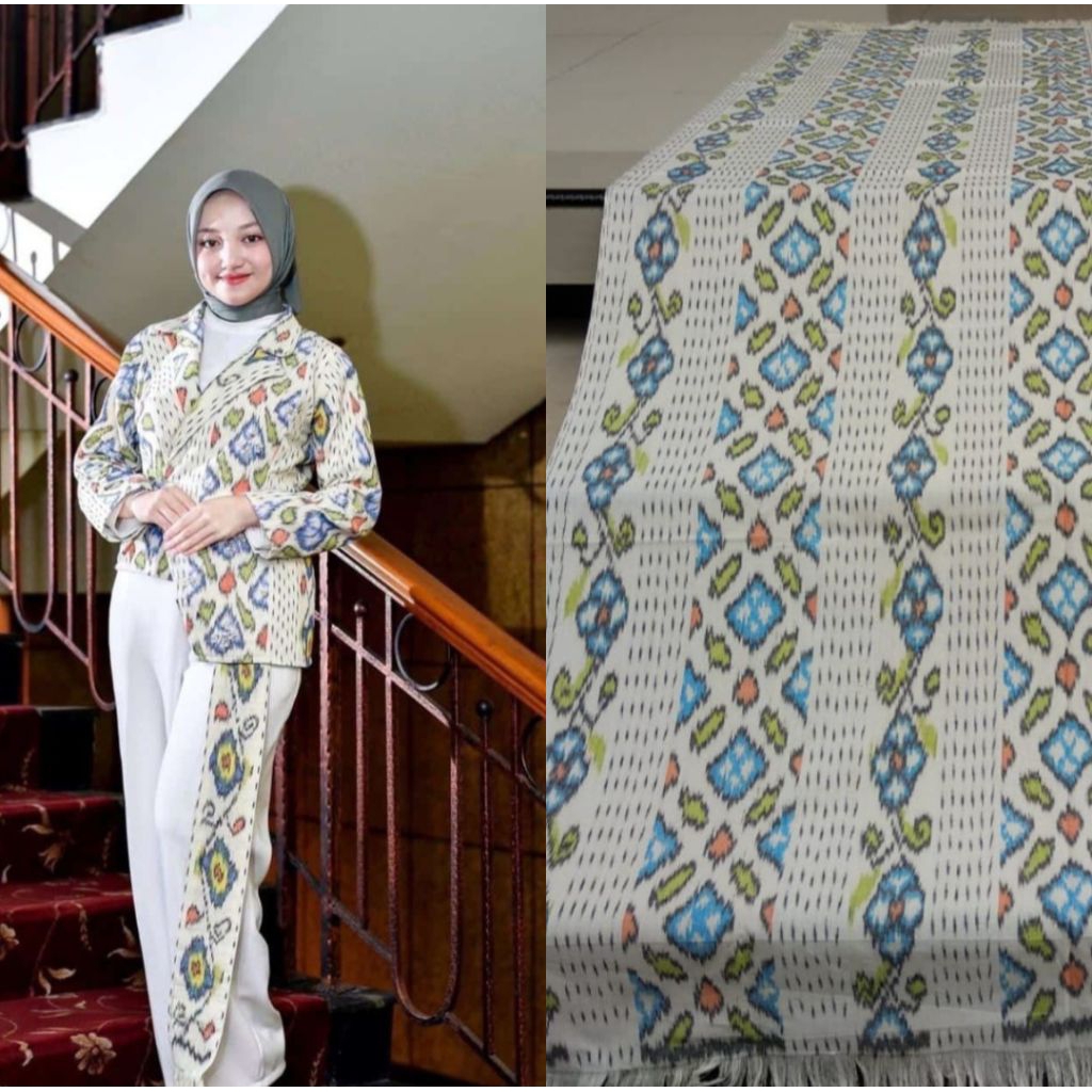 Tenun Blanket Ikat Premium Troso Jepara Tradisional Bahan Pakaian Murah/Kain Tenun Bahan Meteran Unt