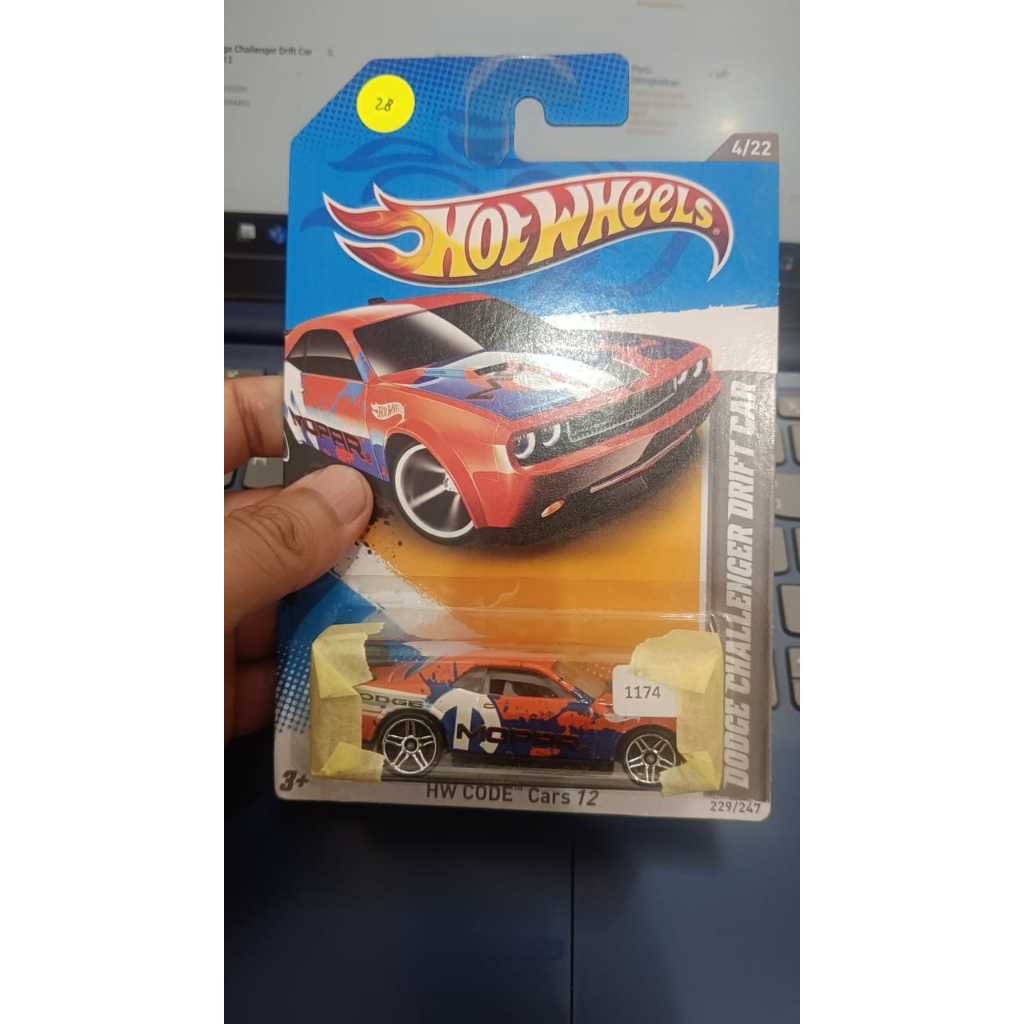 hotwheels dodge challenger drift car hw code