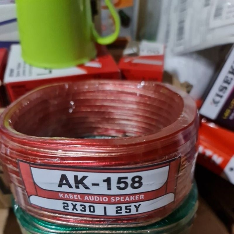 Kabel Speaker Kabel Audio Kabel Listrik Kabel Transparan AK-158 UKURAN 2x30 - 25Yard