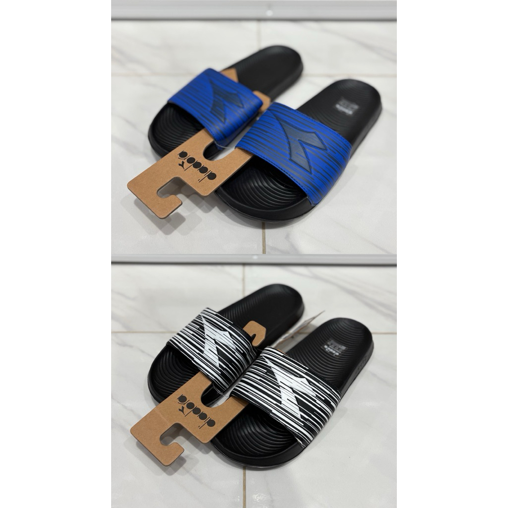 SANDAL PRIA SLIP ON DIADORA MAGNUM BLACK AND BLUE ORIGINAL