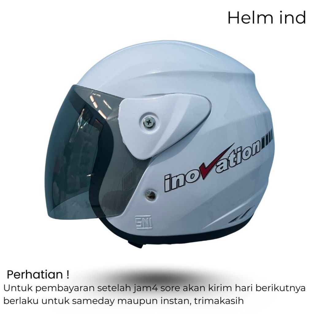 JM HELMET HELM SEPEDA MOTOR SNI SINGGEL VISOR KUALITAS GM EVOLUTION WARNA PUTIH