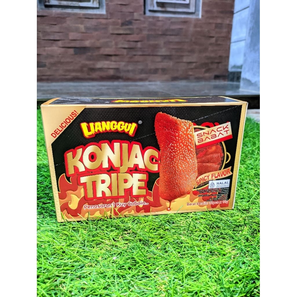 lianggul snack pedas konjac stripe isi 30pcs