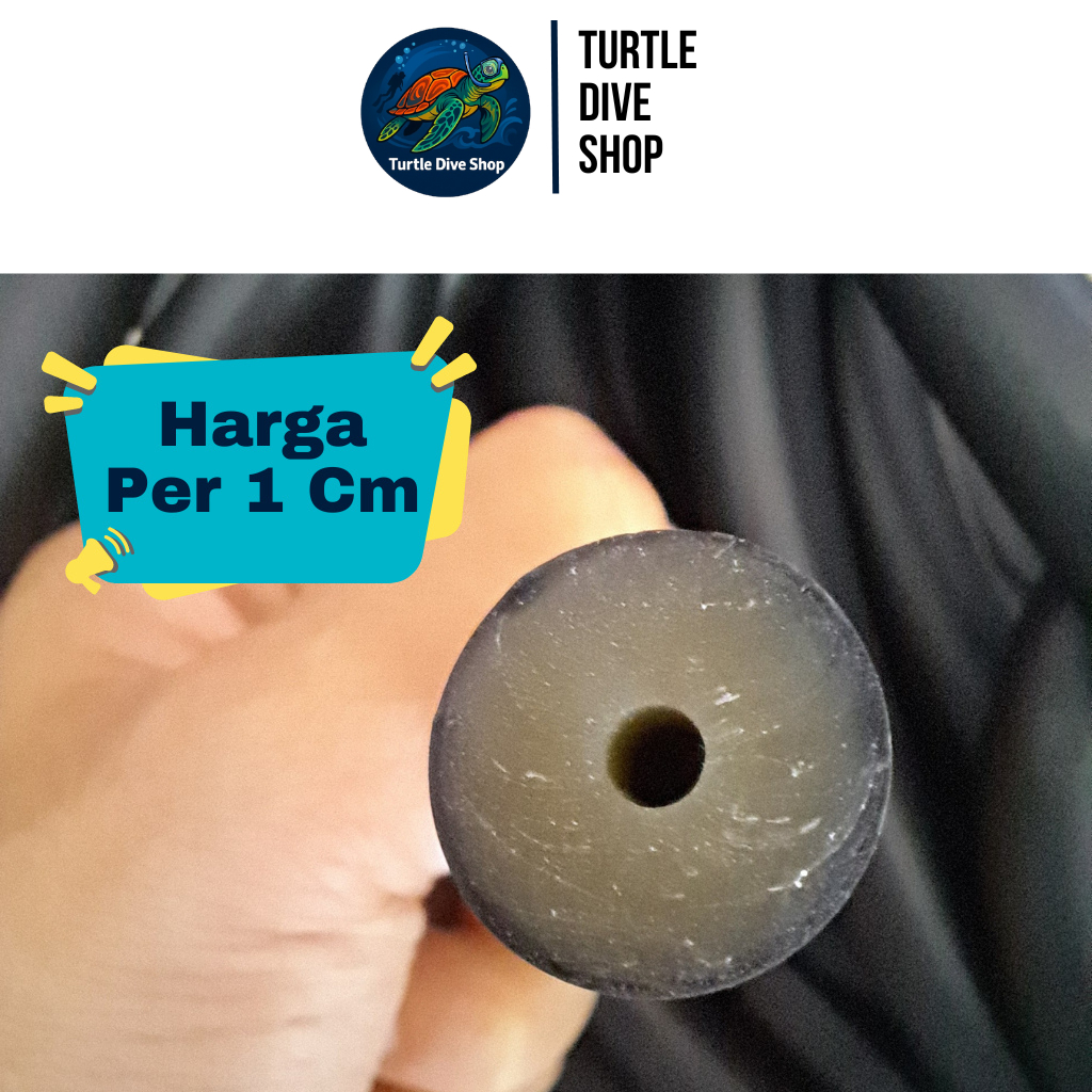 Rubber Speargun Full Black 16mm Per 1 Cm karet panah ikan 16 mm Karet Speargun karet panah ikan kare