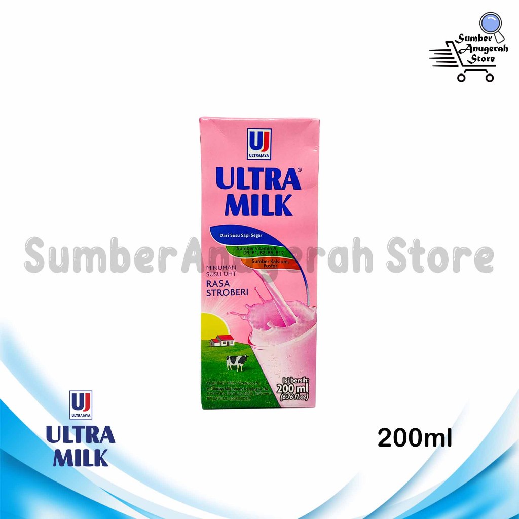 

Susu UHT Ultra Milk 200ml 1 Karton (24 Pcs) Strawberry