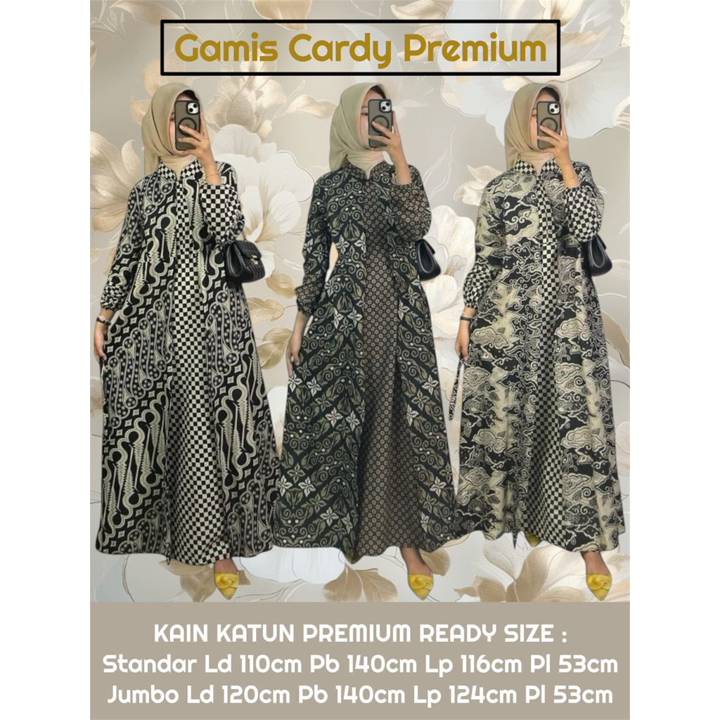 Gamis Batik Jumbo Modern Premium - Gamis Busui Standar Dan Jumbo Busui - Cardy Batik Kombinasi