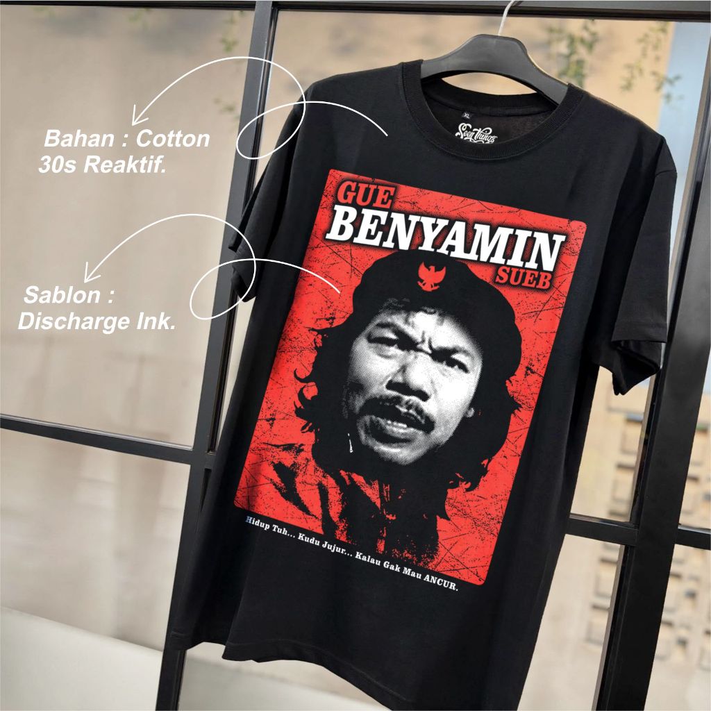 KAOS BENYAMIN SUEB - SABLON DISCHARGE INK - SEENTHINGS_APPRL
