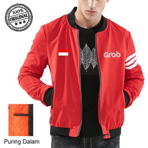 Diskon  Jaket Bomber Pria Grab Tebal Terbaru Jakey Ojol / Jaket Grabbike Gr3b Driver Ojol Jacket Gra