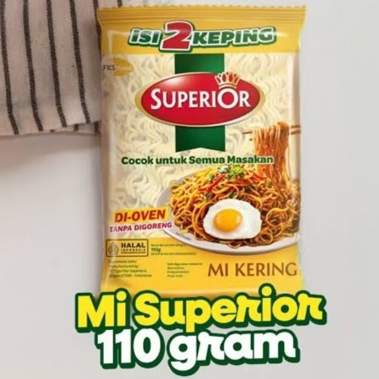 SUPERIOR Mie 110gr Isi 2 Keping Mi Kering Hemat Praktis