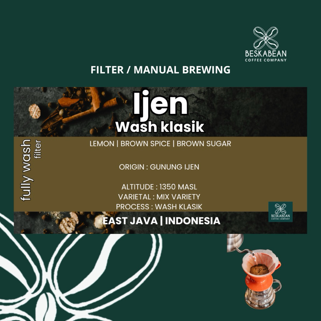 

kopi ijen wash klasik | Beskabean | Ijen wash klasik