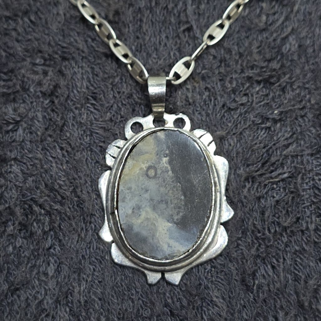 liontin batu gambar kuda asli natural