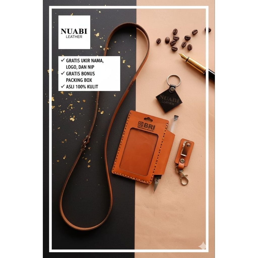 

idcard holder / id card costom / idcard kulit asli /lanyard murah / kulit garut / garutan / ircard murah