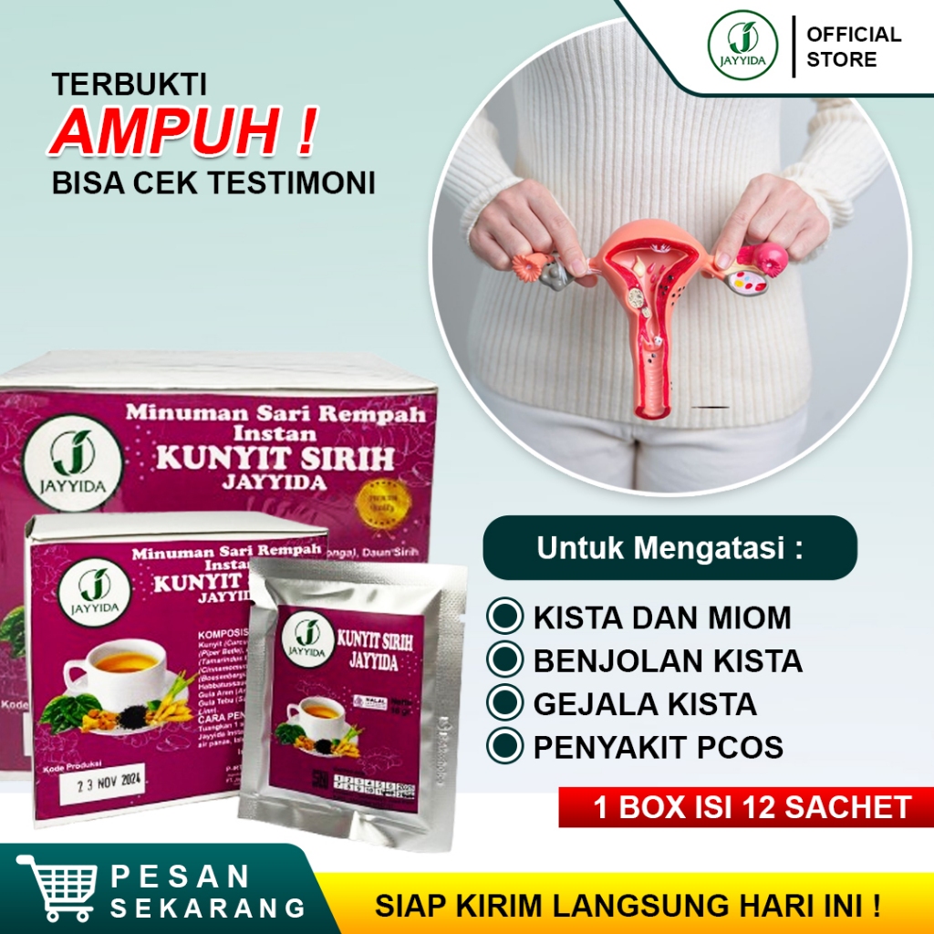 Jamu Herbal Kista Ovarium, Kista Bartholin, Kista Rahim, Kista Ginjal, Kista Endometriosis, Kista Ep