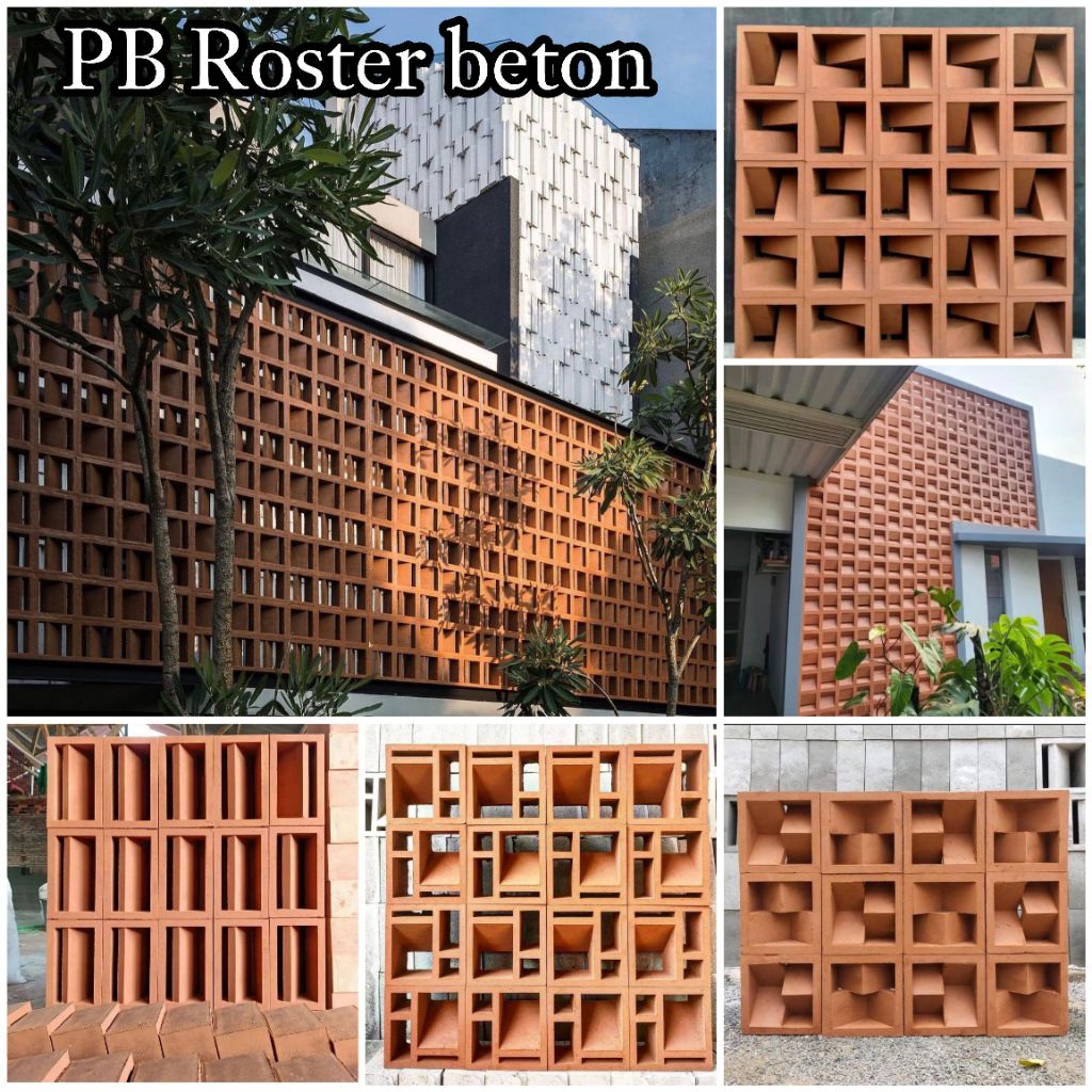 Roster beton teracota / roster beton merah / roster beton gravel