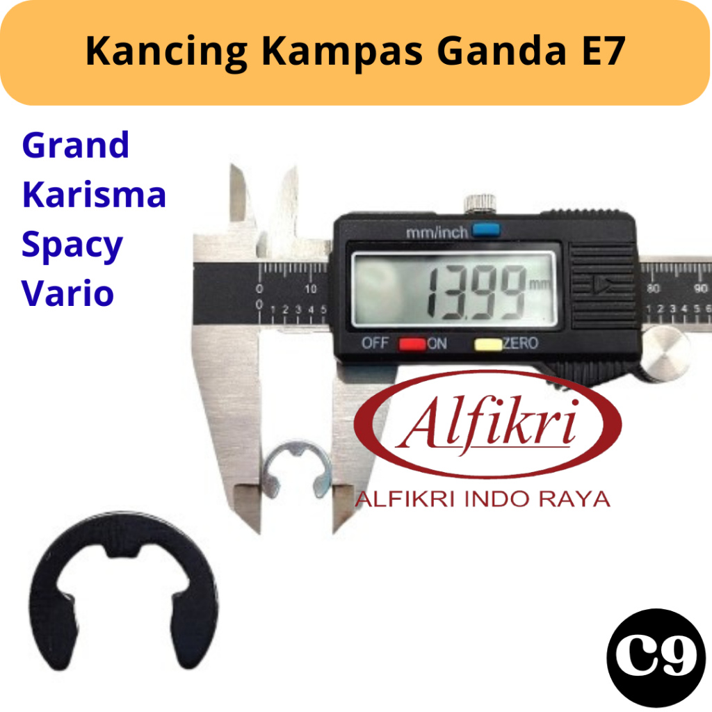 C9 Klip Snap Ring Circlip Kampas Ganda Grand Karisma Spacy Vario - Kancing Kampas Ganda E7 (Harga 1 