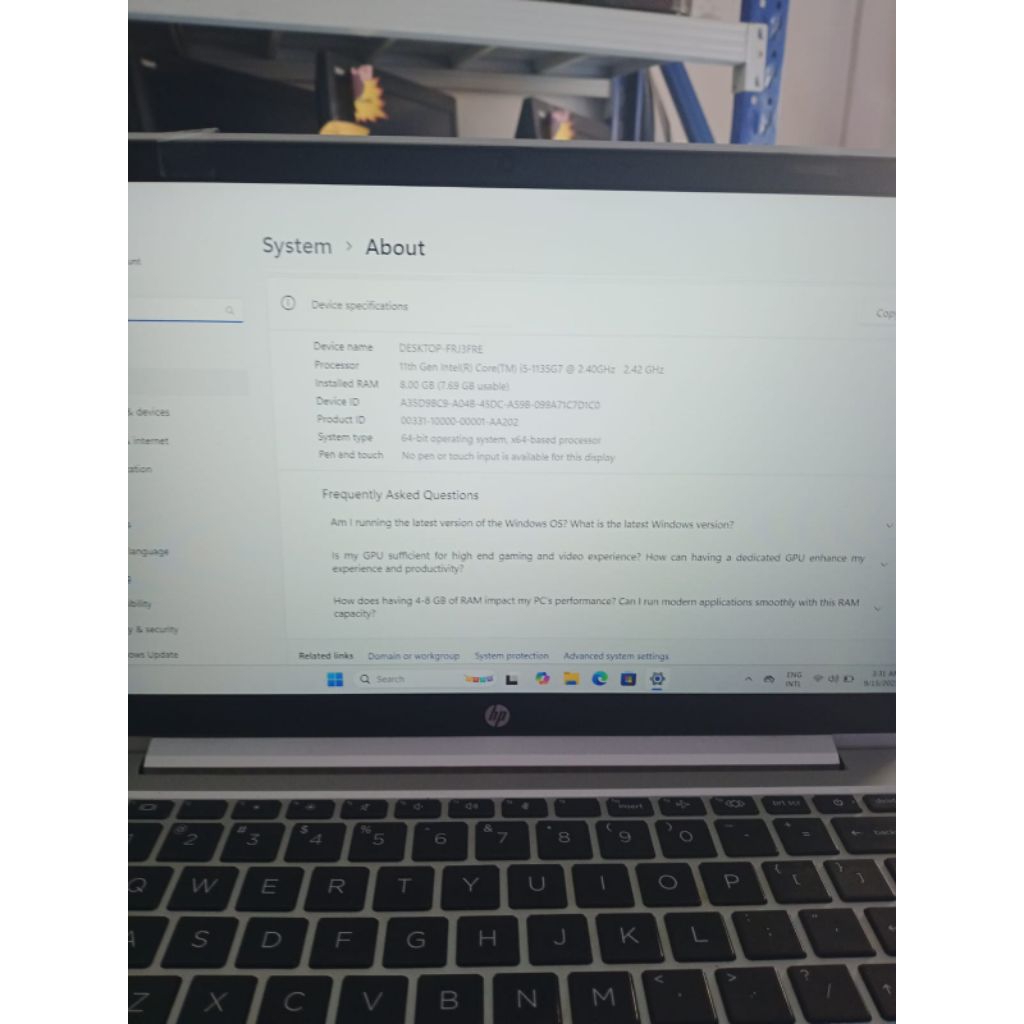 Laptop Second HP Probook 430 G7 i5 Gen11