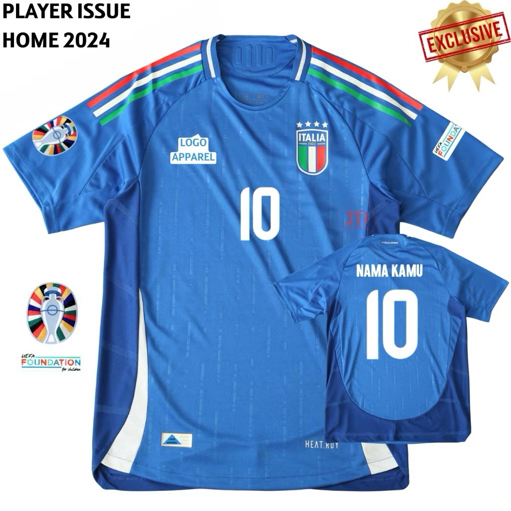 Jersey Home 2024 Italia BAJU BOLA TIMNAS ITALIA 2024