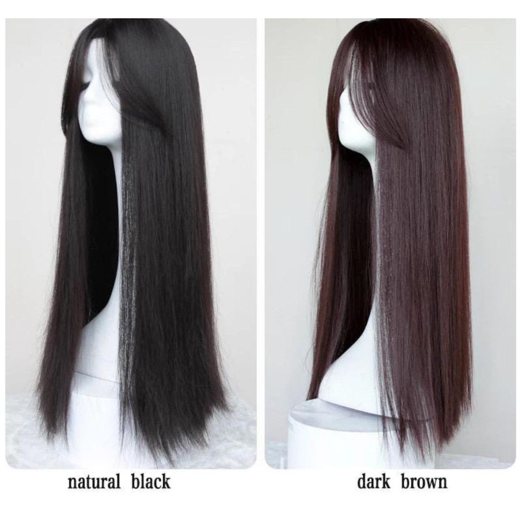 wig lurus tanpa poni wig lurus panjang