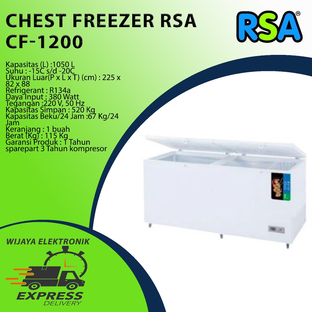 RSA CF1200 CHEST FREEZER- BOX FREEZER 1050L CF 1200