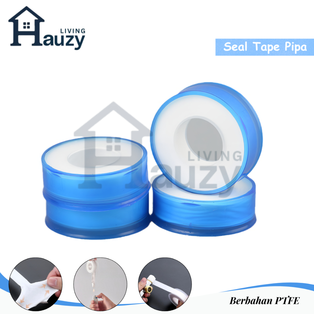 Hauzy - Seal Tape Teflon Putih – Anti Bocor untuk Pipa Air & Gas