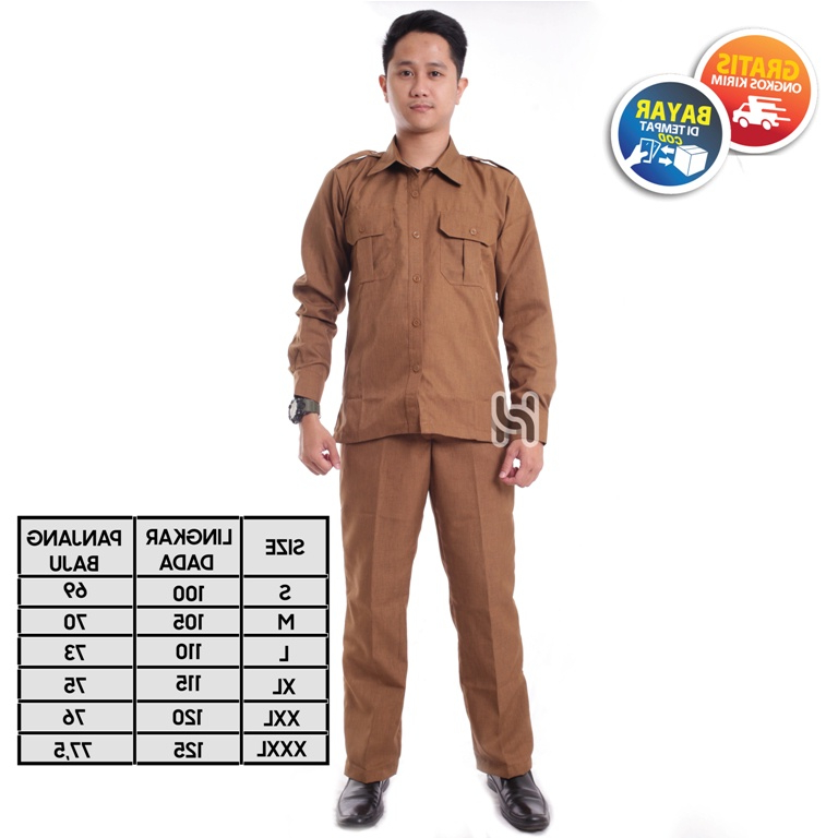 Seragam PNS Lengan Panjang Seragam Pemda Pria Seragam Guru