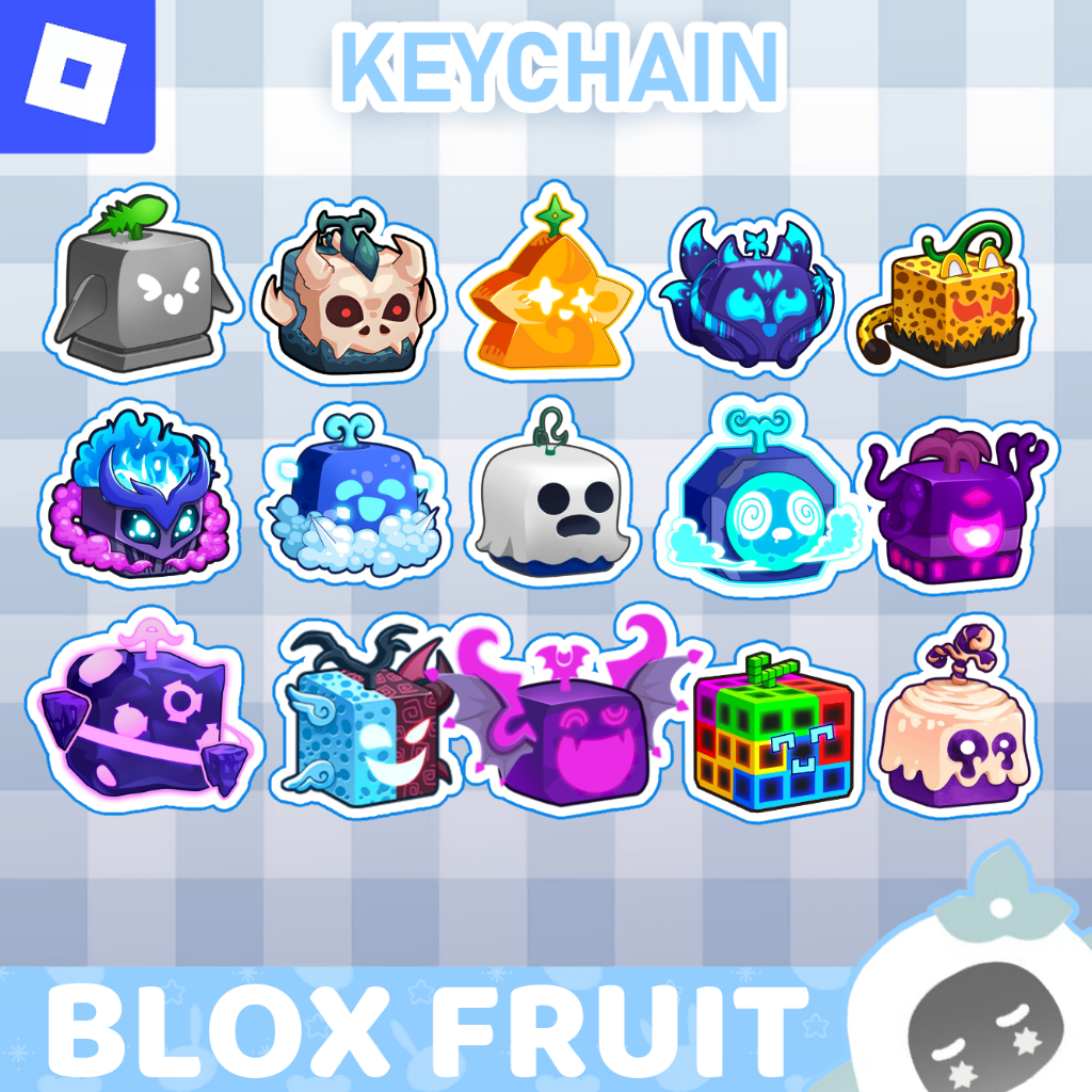 Ganci / Gantungan Kunci Akrilik ROBLOX BLOX FRUIT (40+ FRUIT)