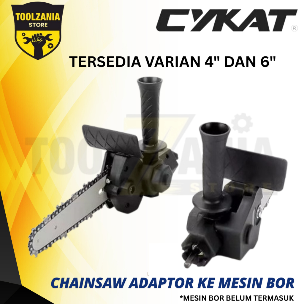 CYKAT Chainsaw Adaptor Mesin Bor 4" 6" - Adapter Konverter Mesin Bor Menjadi Mesin Chain Saw 4 Inch 
