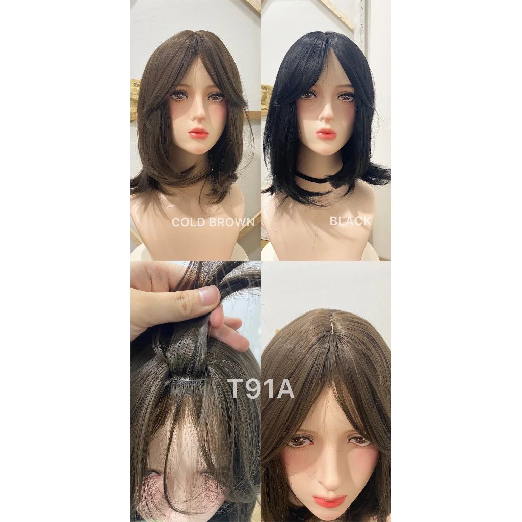 wig bob tanpa poni wig bob pendek