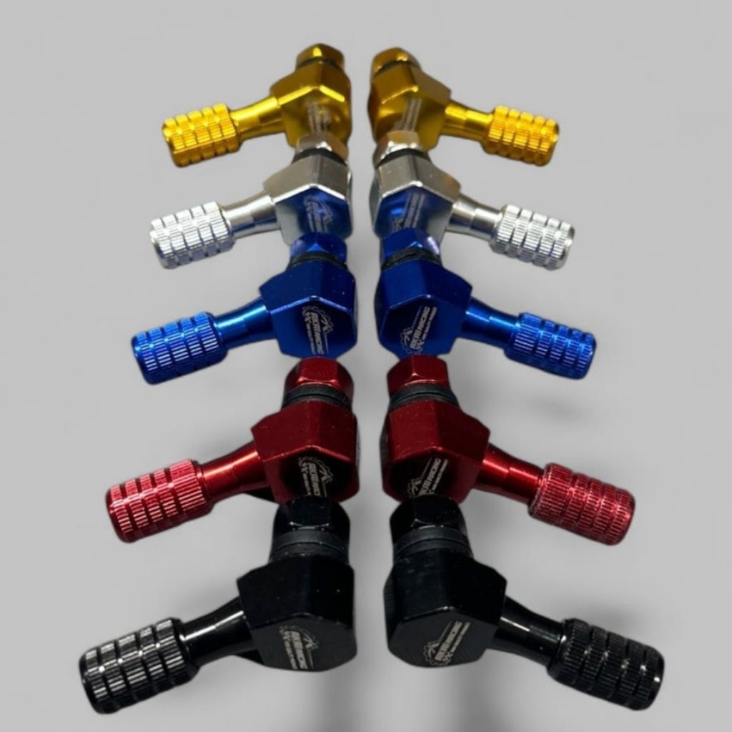 Pentil ban tubles Cnc bengkok miring  1 set pentil ban tubeless