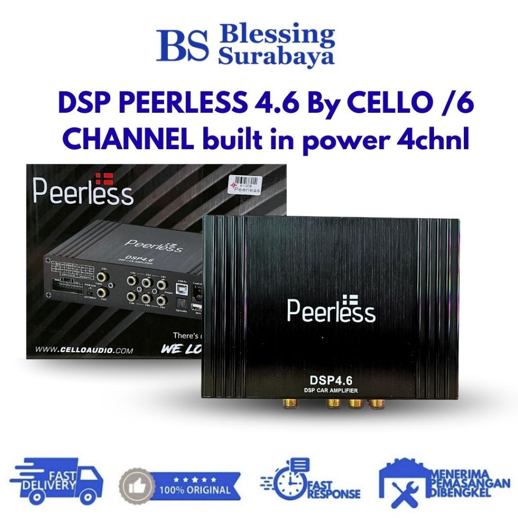 DSP PEERLESS 4.6 By CELLO /6 CHANNEL built in power 4chnl