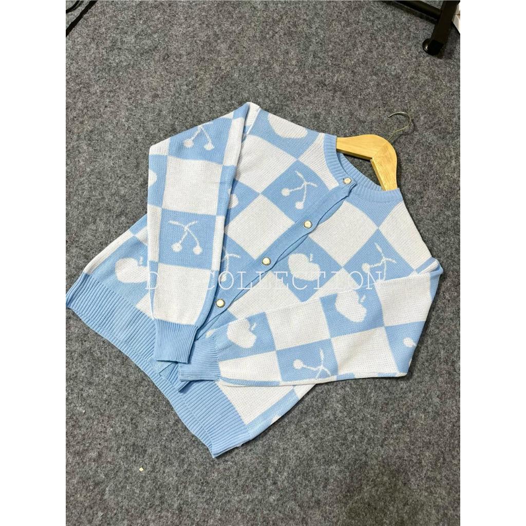 Cardigan Rajut Oversize Wanita | Outer Tebal Korea Trendy Sweater Rajut Wanita O-Neck Polos