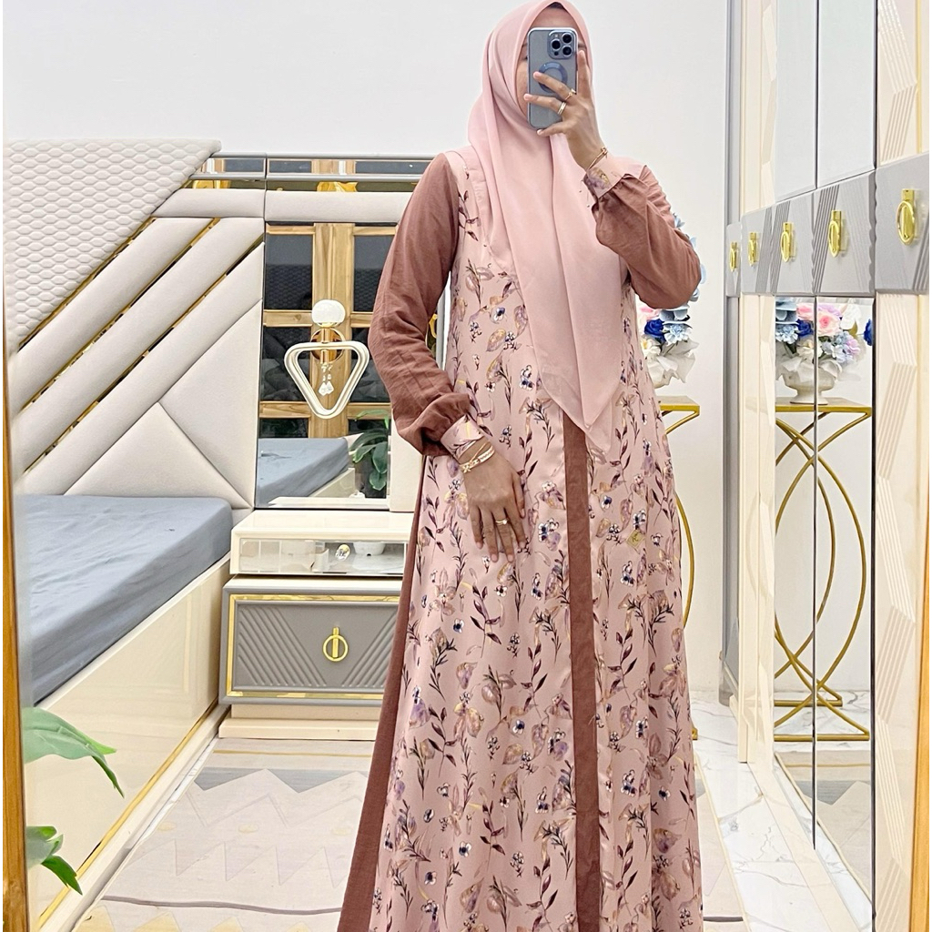 Gamis SOPHIA ALMAS Silk Series - Exclusive ll Ready