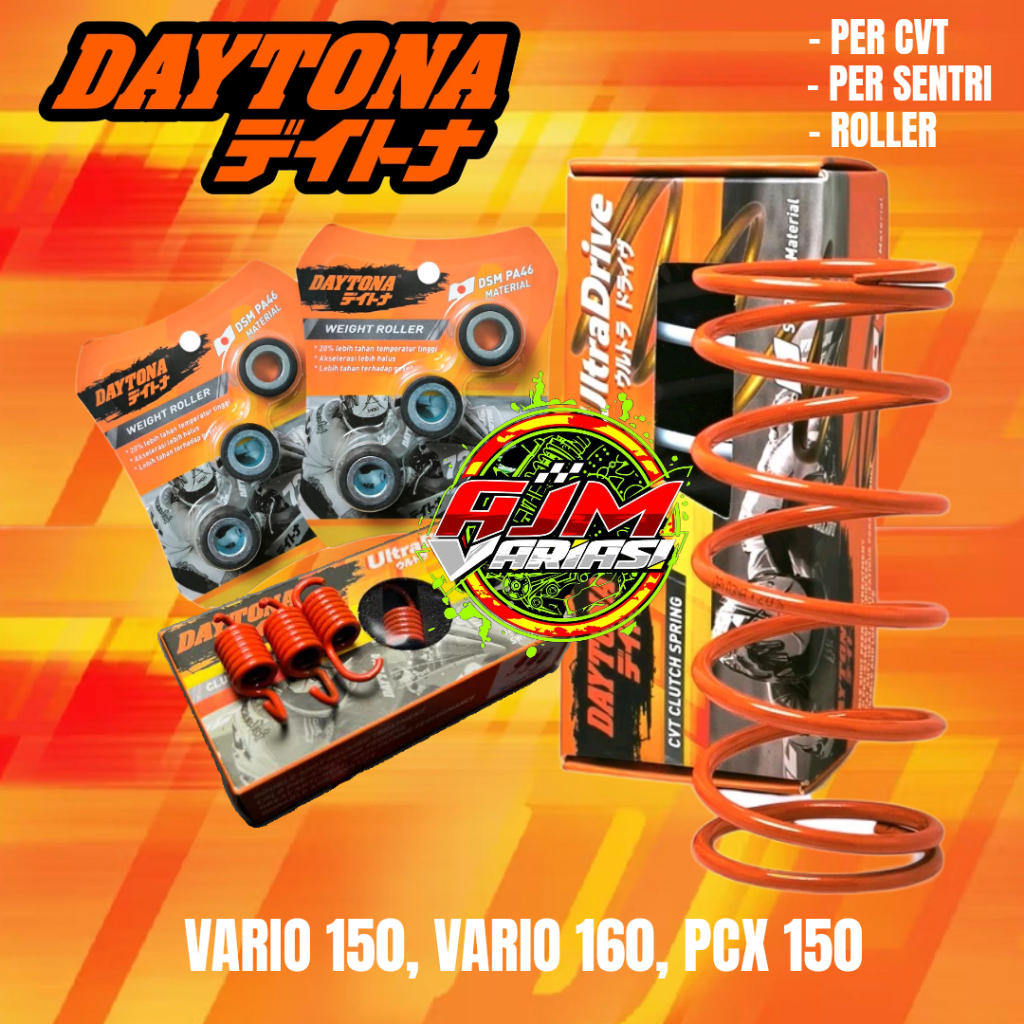 Upgrade Paket Akselerasi CVT Racing DAYTONA Vario 150, Vario 160, PCX 159, PCX 160, Stylo 160