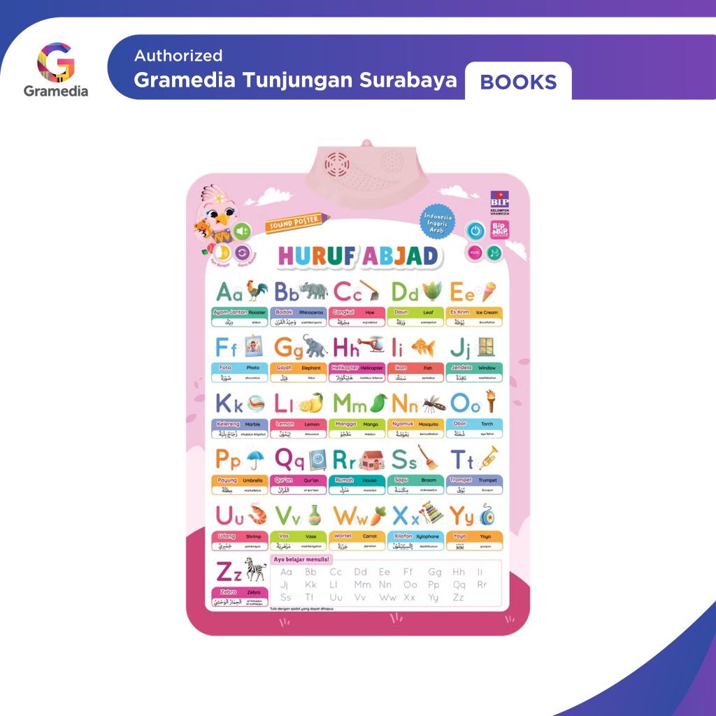 Gramedia Tunjungan : Sound Poster Bip Bip: Huruf Abjad