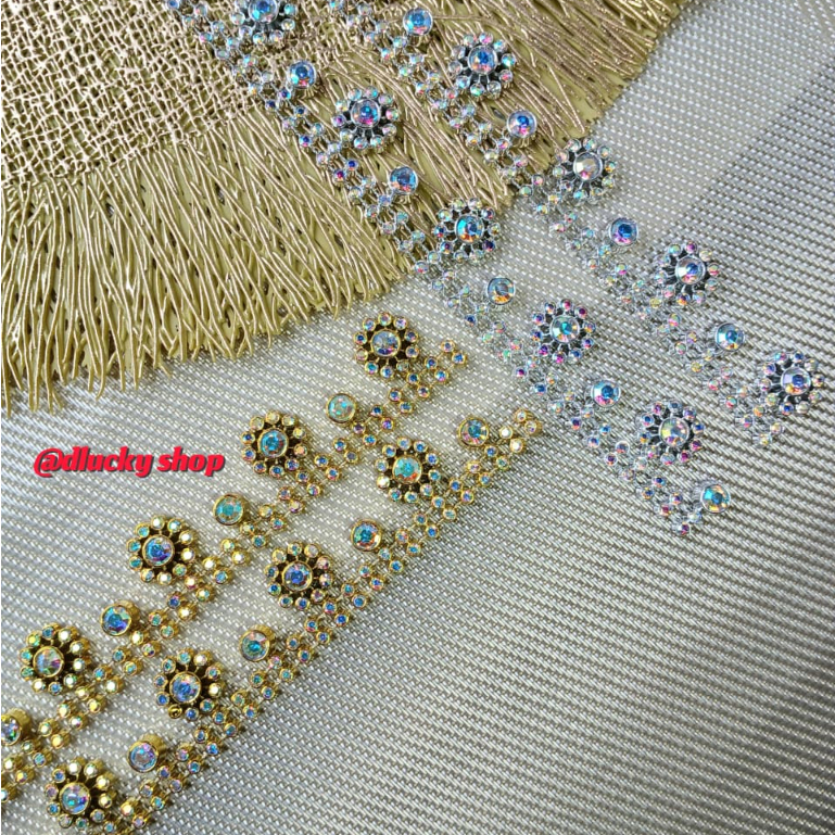 cangkang permata payet renteng aplikasi diamond per 50 cm