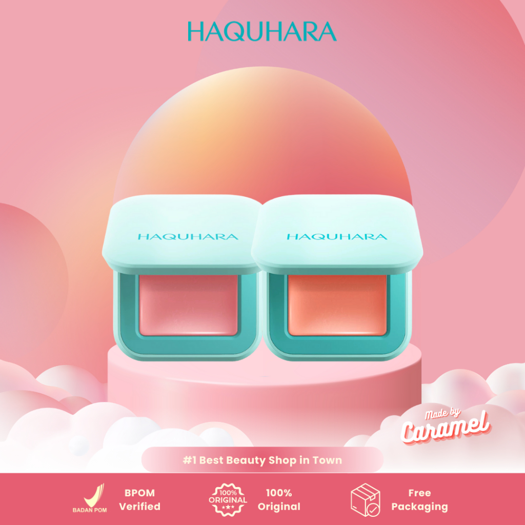 HAQUHARA Blushy Ever After Cream Blush - Blush On Cream Perona Pipi Wajah Pink Peach