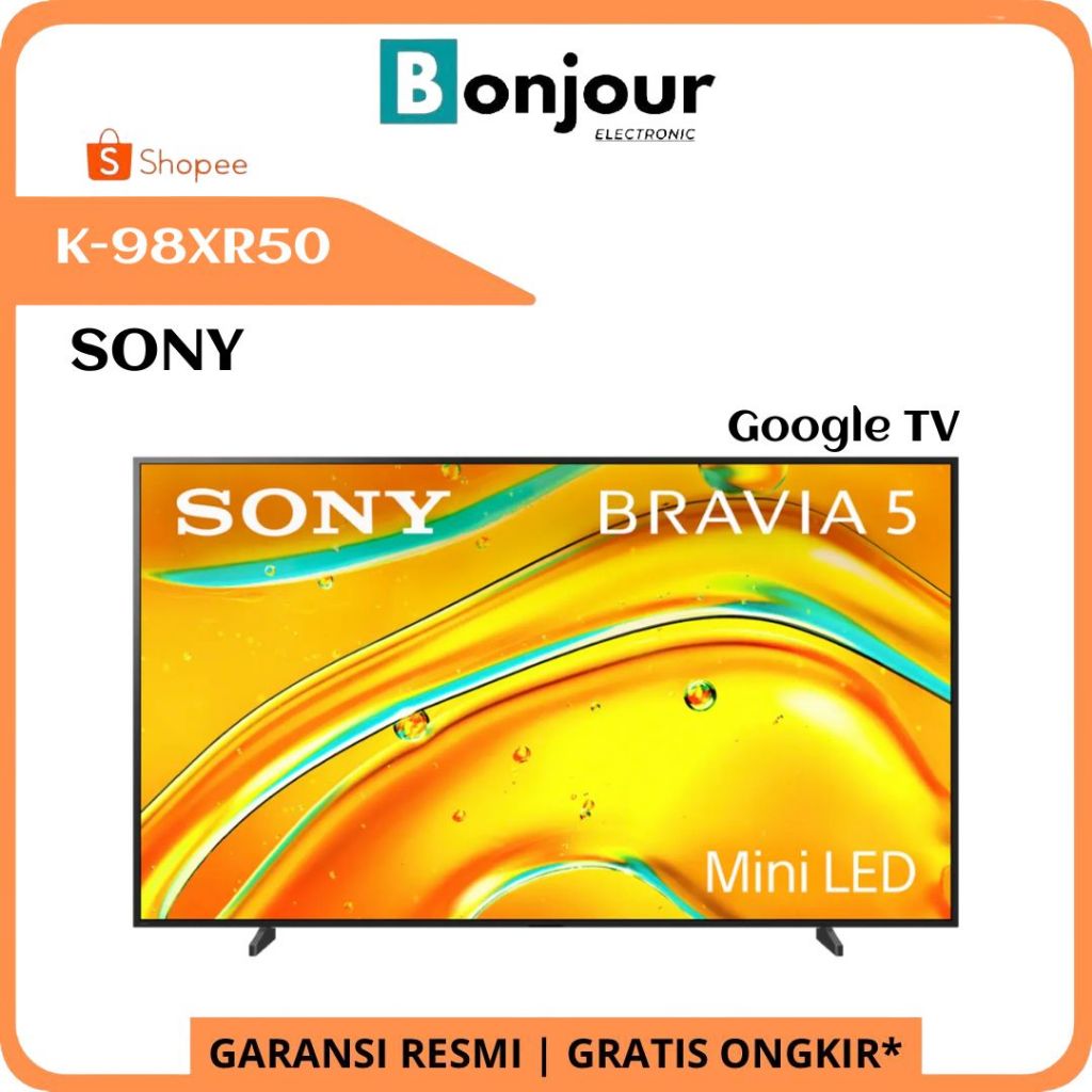 Mini LED Sony Bravia 5 K-98XR50 Smart TV 98 Inch 4K Ultra HD Google TV Sony 98XR50 XR50