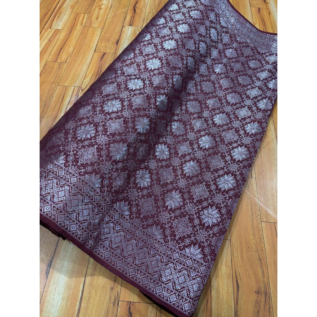 ￼Bahan Songket / Bahan Songket Meteran / Bahan Tenun Songket Palembang / Songket Mesin / Sami Songke