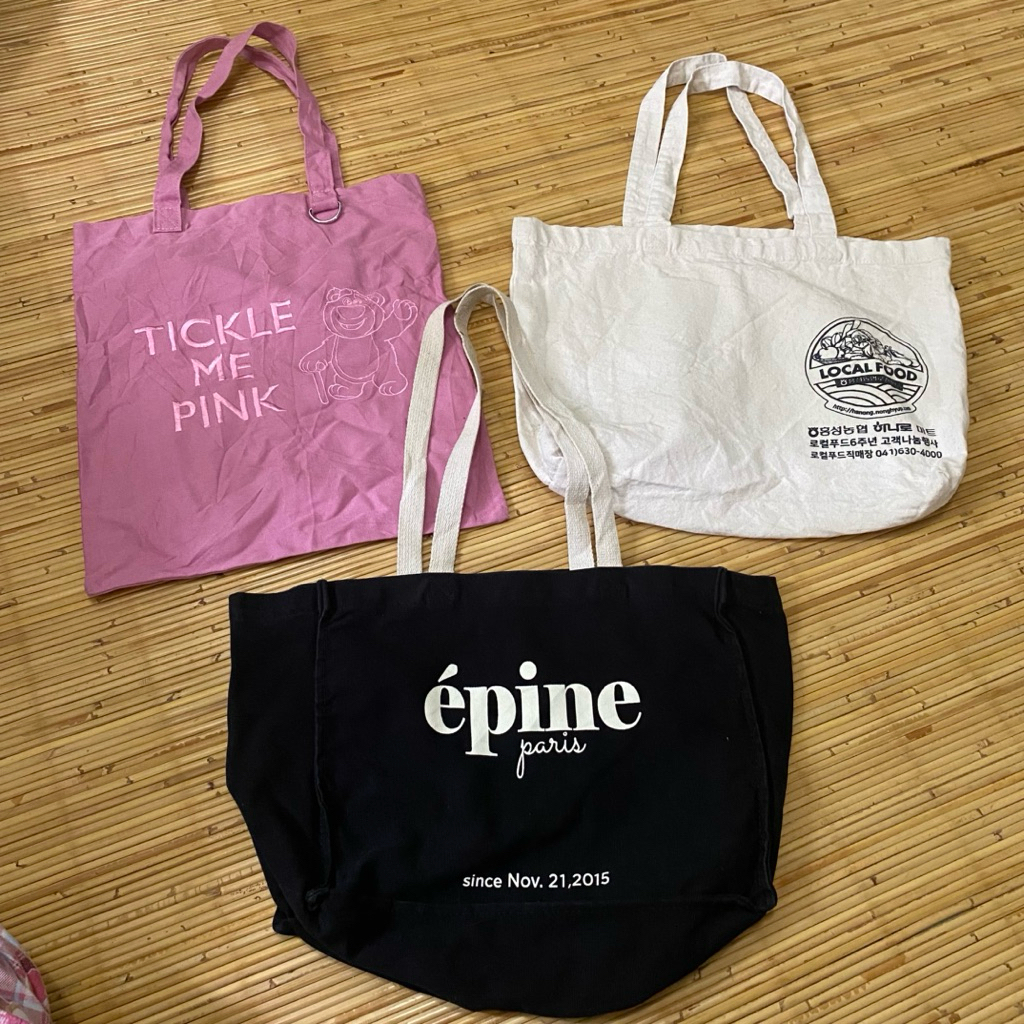 PRELOVED TOTE BAG CANVAS MINI KECIL SEDANG BESAR / LOTSO / MY MELODY / ROOTOTE / SUMIKO GURASHI / MI