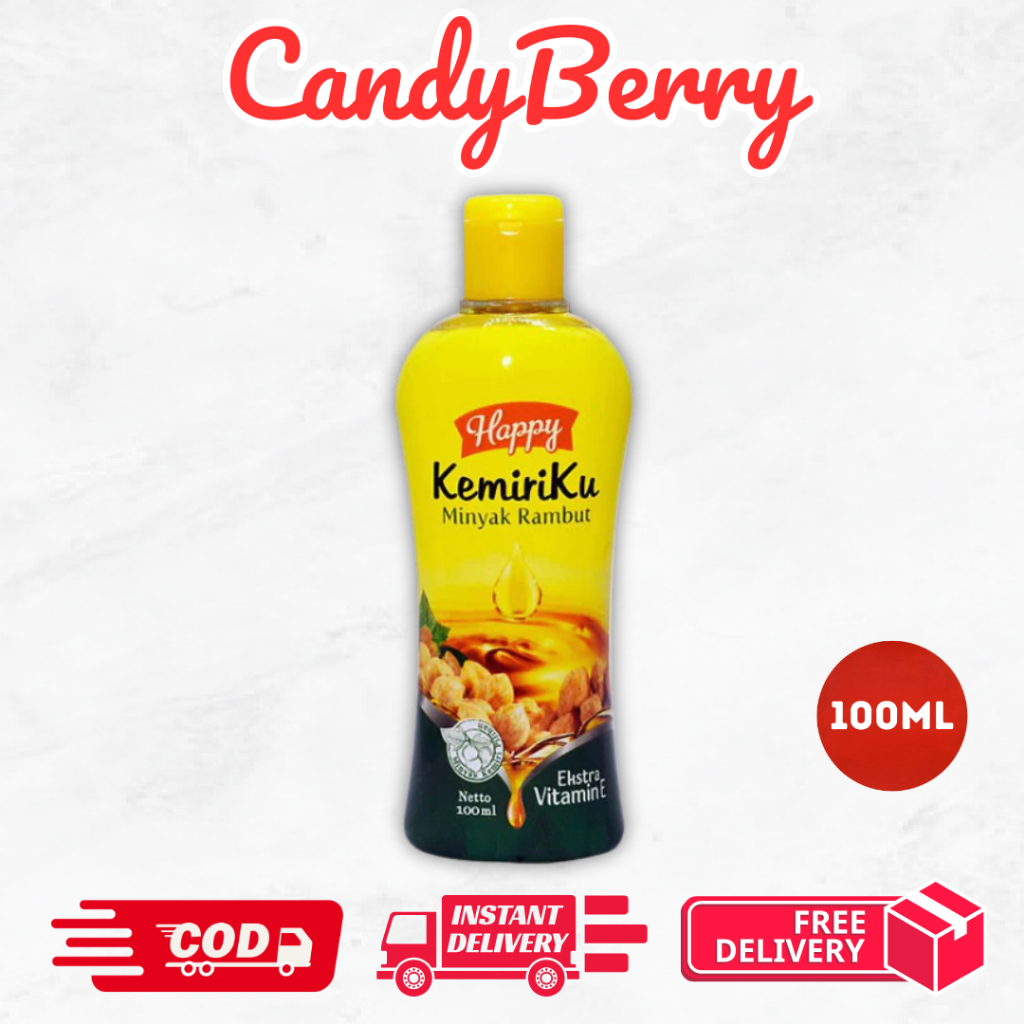 Happy Kemiriku Minyak Rambut 100ml Menghitamkan Rambut Halal CandyBerry